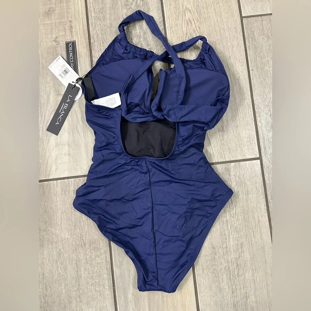 La Blanca NWT Island Goddess High Neck Keyhole One Piece Swimsuit 8
